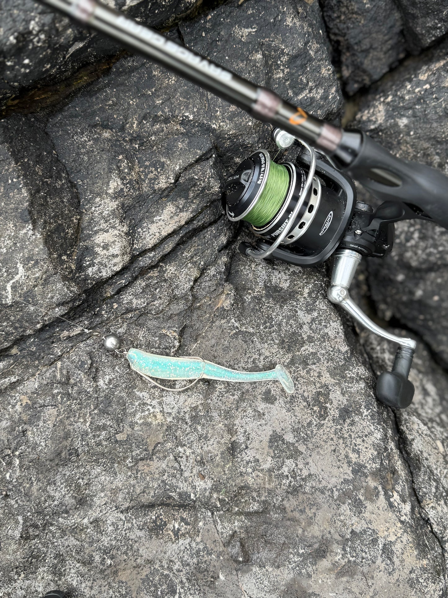 4" Paddle tail Lures X 5 (Lunar Drift) with hook slot