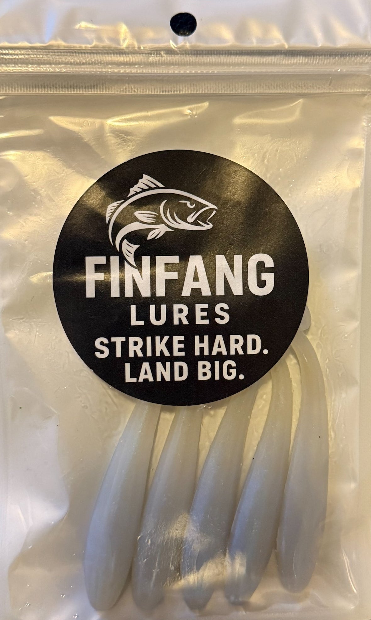 4" Paddle Tail Lures X 5 (Lunar Mist) with hook slot