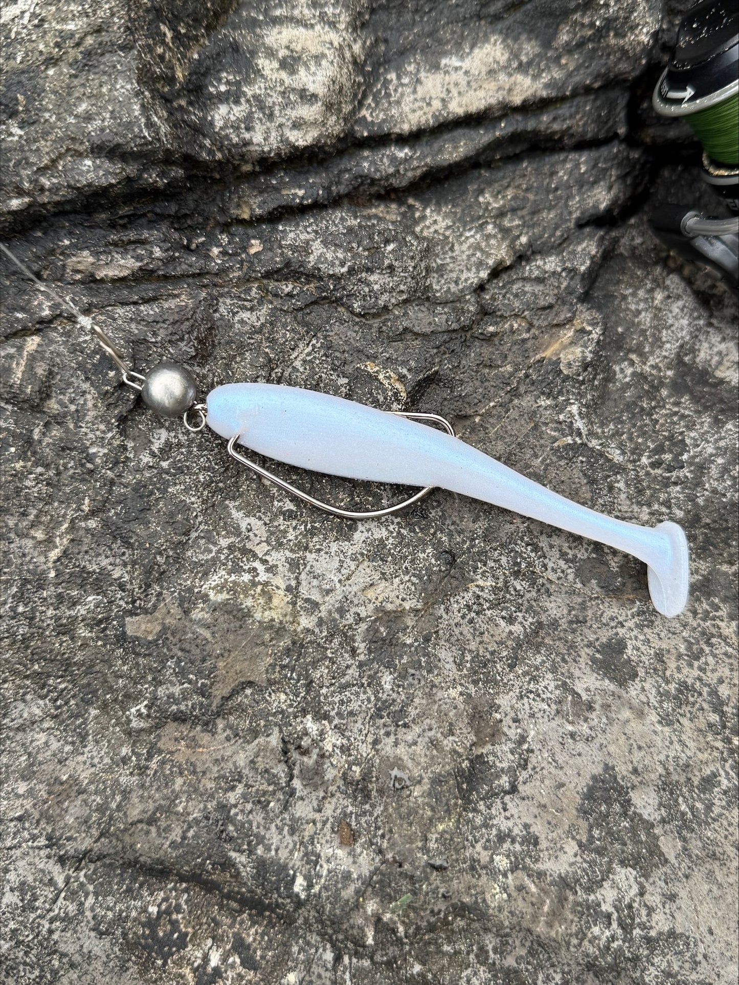 4" Paddle Tail Lures X 5 (Lunar Mist) with hook slot